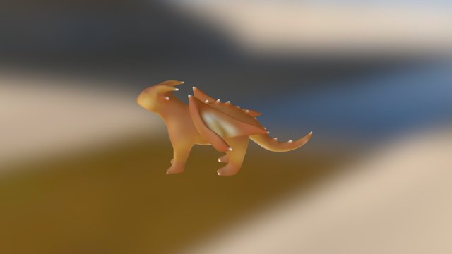 Dragon Remeshed Painted 3D Model