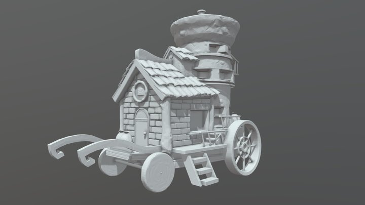 The Post Office - The Travelling Wagon 3D Model