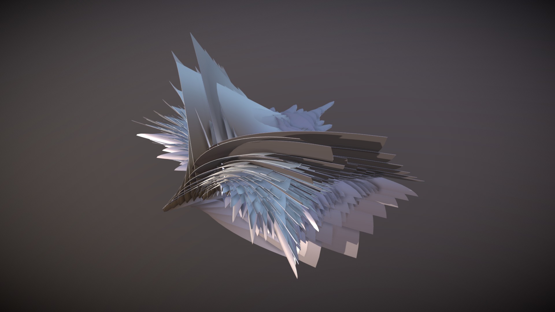 3D model Weird - This is a 3D model of the Weird. The 3D model is about a white paper bird.