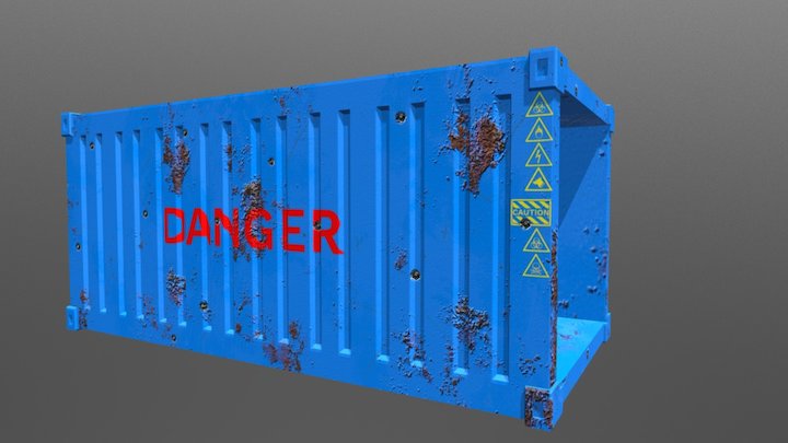 Shipping Container Open 3D Model