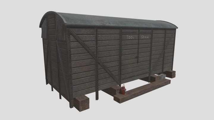 Uk Wagon Tool shed 3D Model