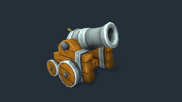 Stylized Cannon 3D Model