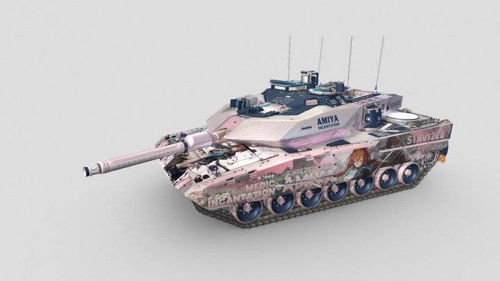 Strv122B-PLUS + AMIYA 3D Model