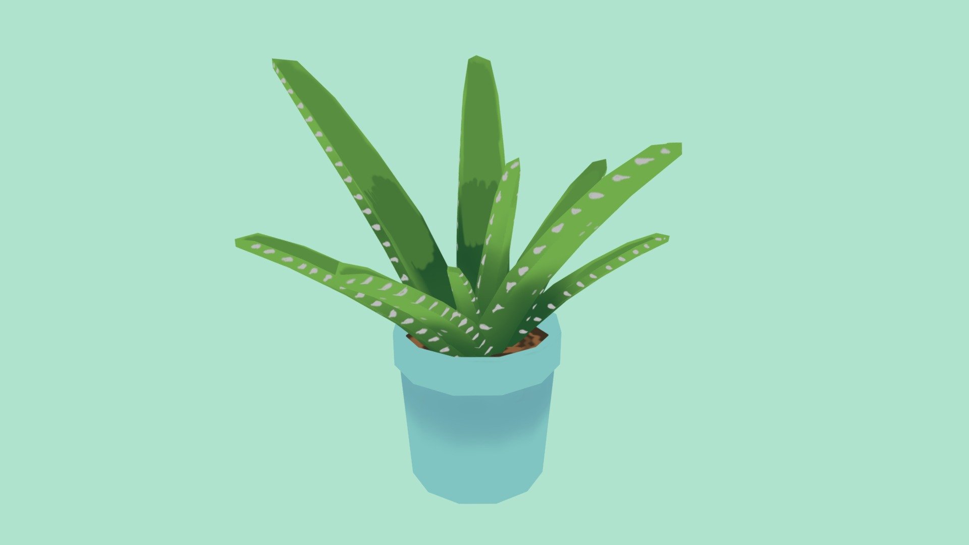 Lowpoly Aloe Plant — Sketchfab embed 3D viewer