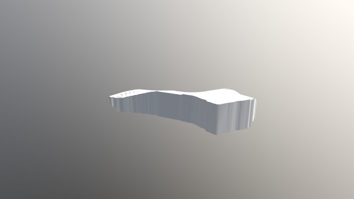 Topografía de componente minero 3D Model