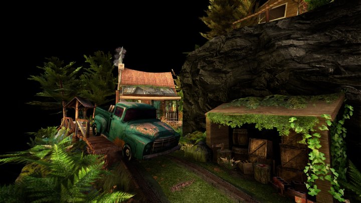 DAE Diorama - Forest Loner 3D Model