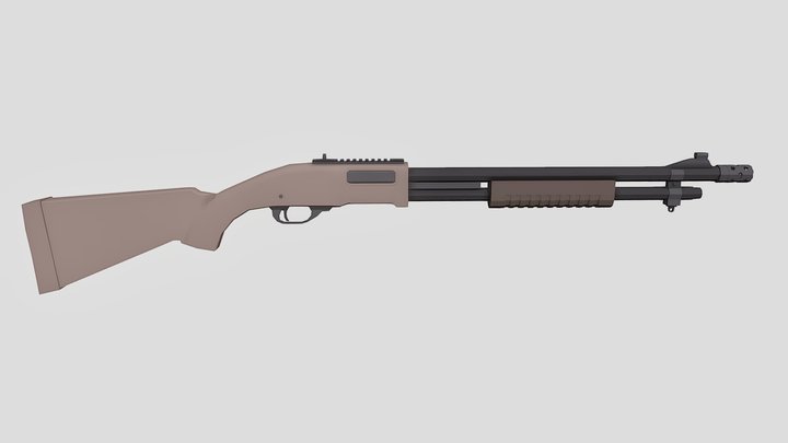 M870 Lowpoly 3D Model