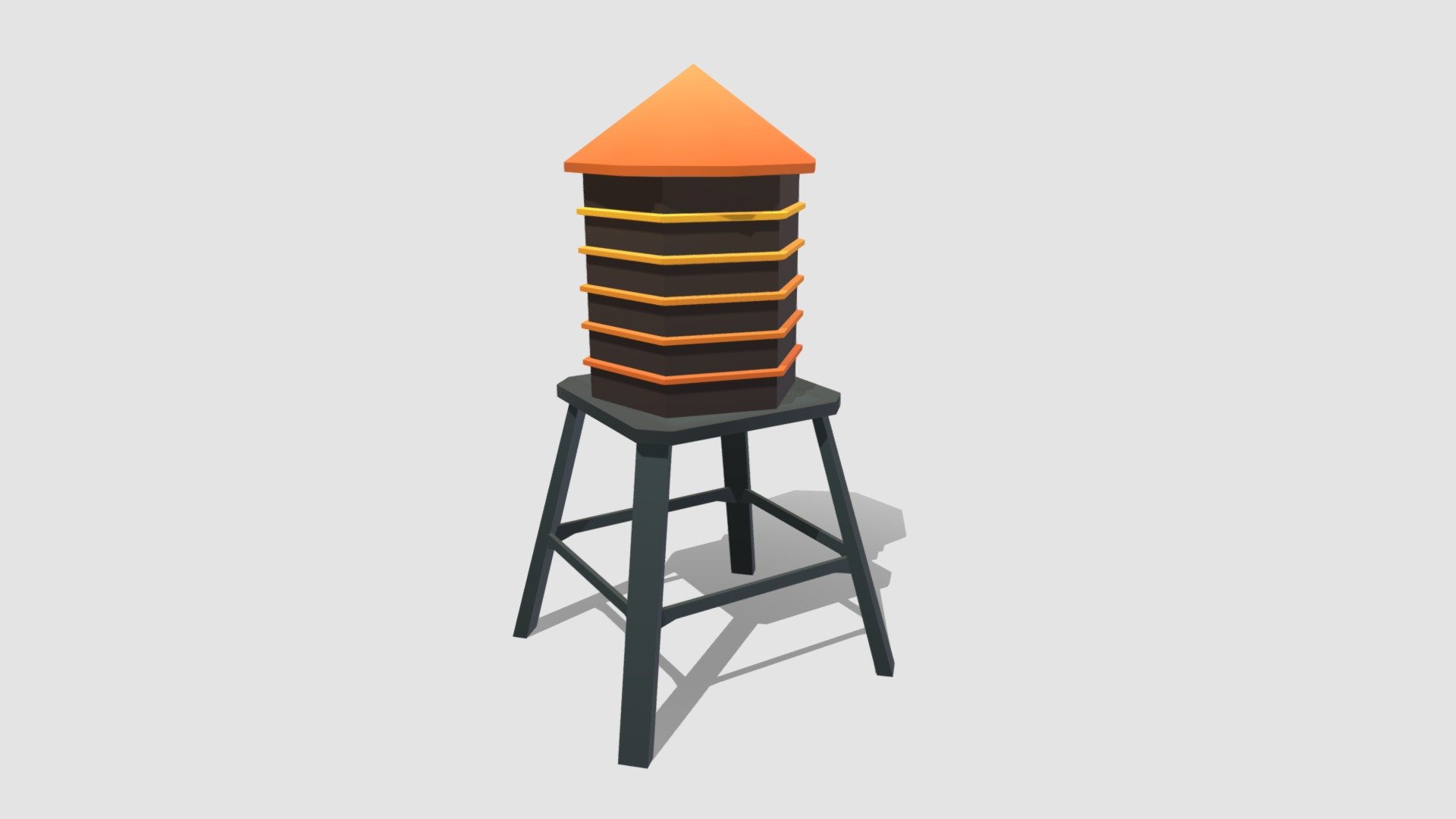 Low Poly Water Tower - Download Free 3D model by MHKstudio [0ad0519 ...