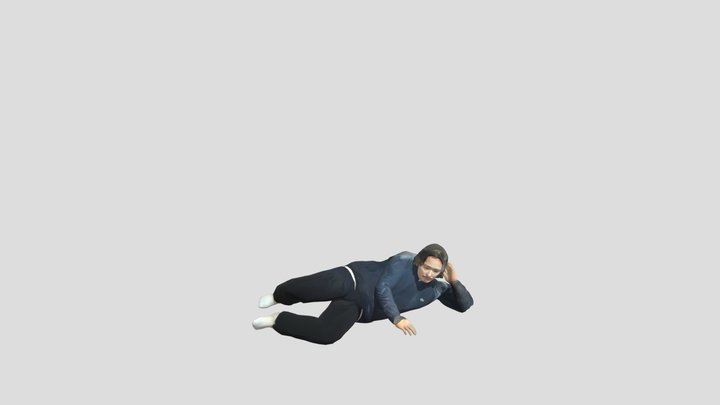 Male Laying Pose 3D Model