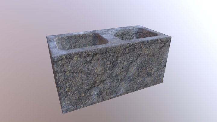 Breeze Block/Concrete Block Asset Low Poly 3D Model