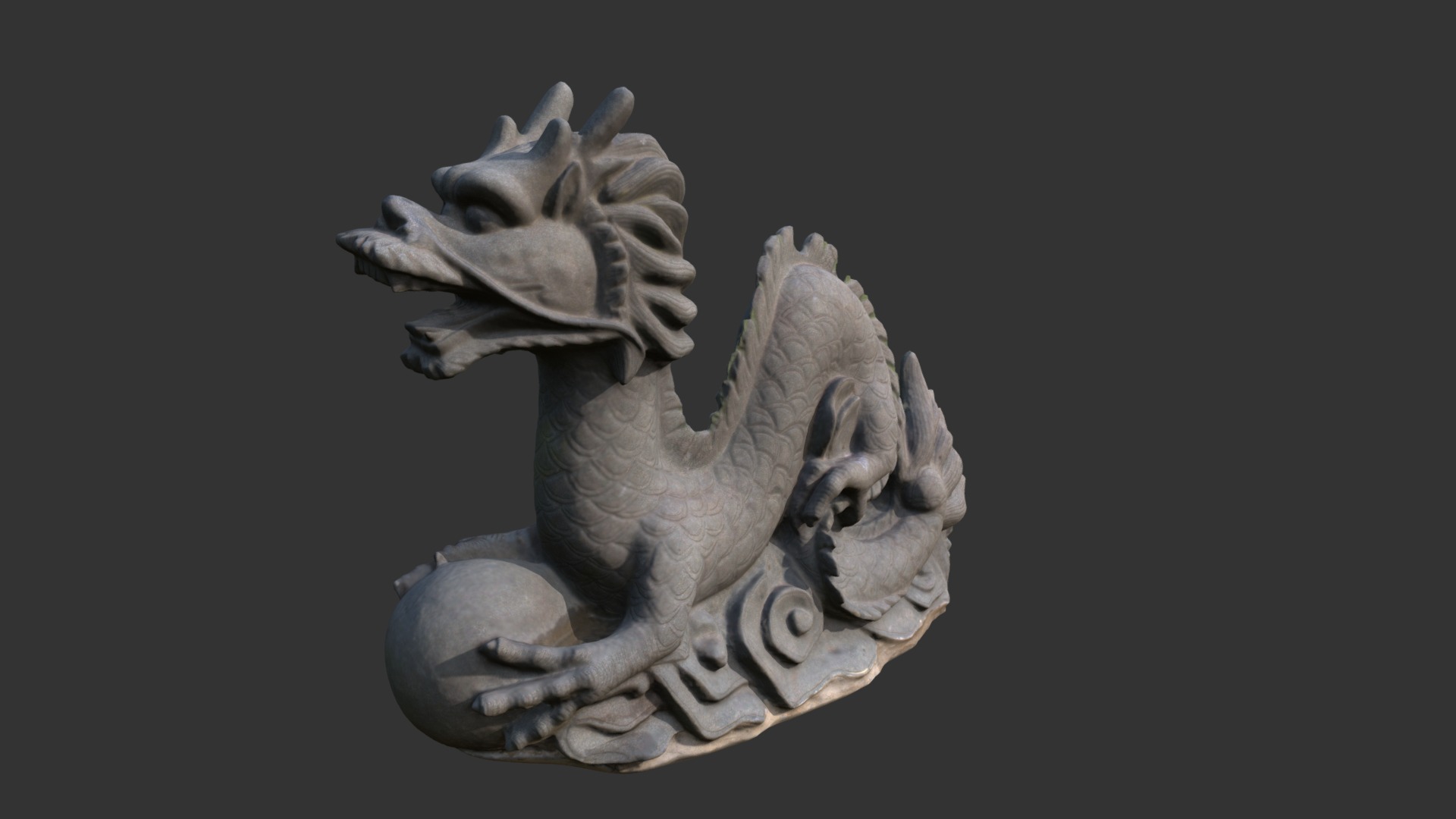 3D model Concrete Dragon - This is a 3D model of the Concrete Dragon. The 3D model is about a statue of a horse.