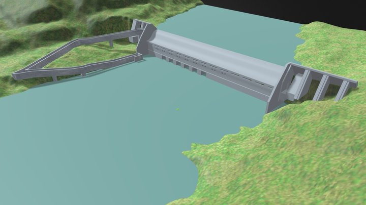 BLOEDE DAM - FISH LADDER 3D Model