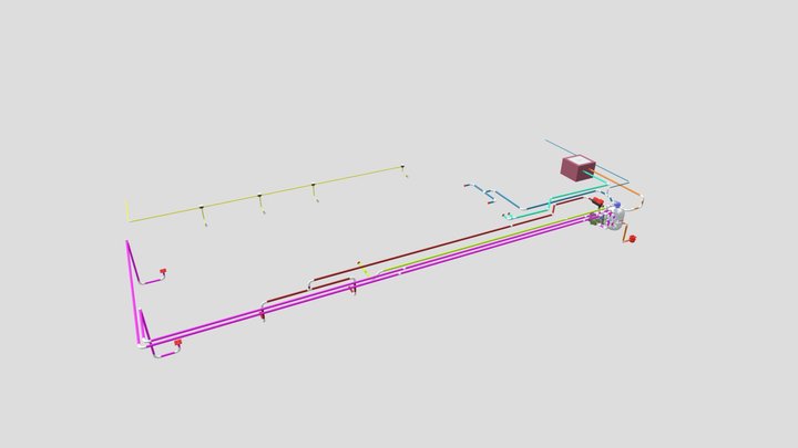 Projeto Hidráulico Piscina Aquecida J&C 3D Model