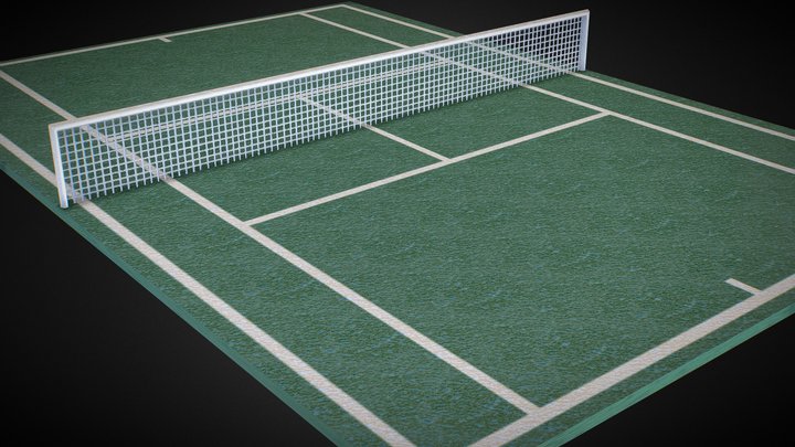 Tennis Court (PBR) 3D Model