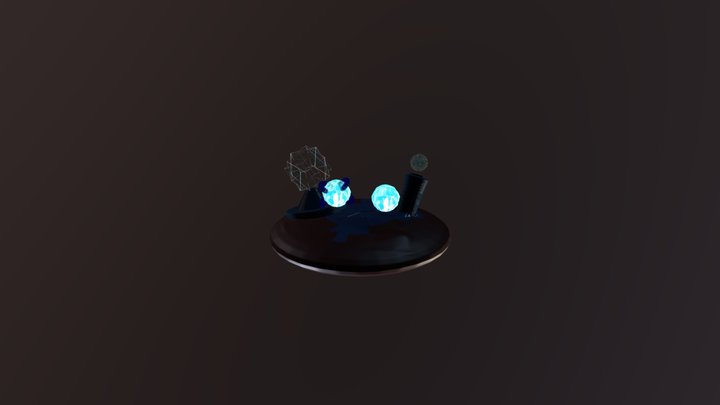 Boss Blue Blob (low-poly game model) 3D Model