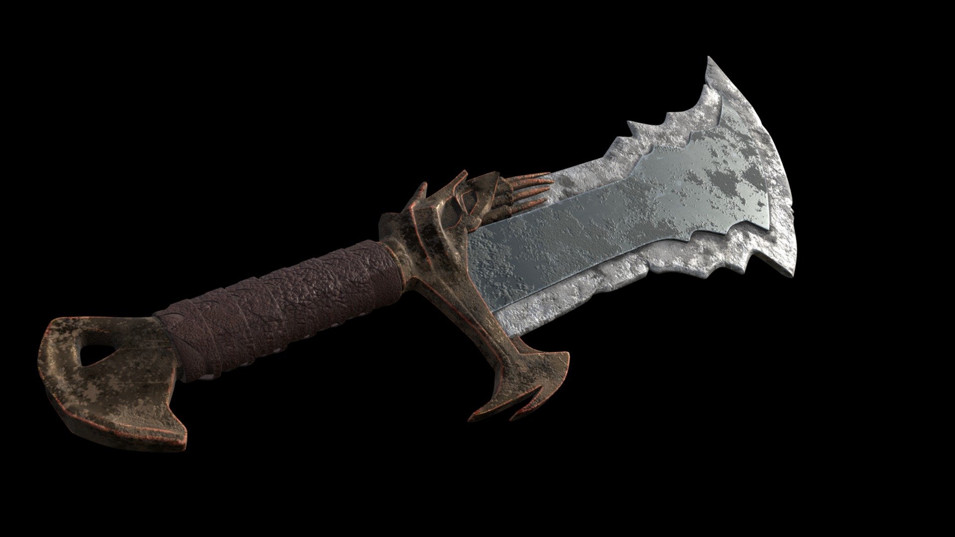 Blade of Chaos Buy Royalty Free 3D model by The Mighty Cube (the