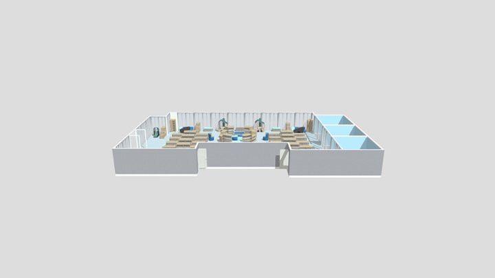 Taipei European School - 1F Library 3D Model