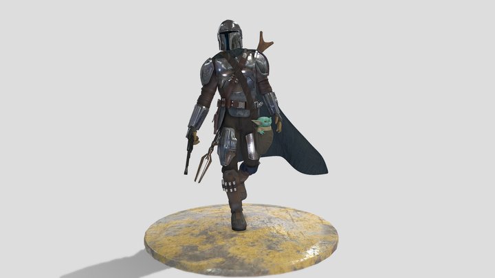 Mandalorian Blender Model 3D Model