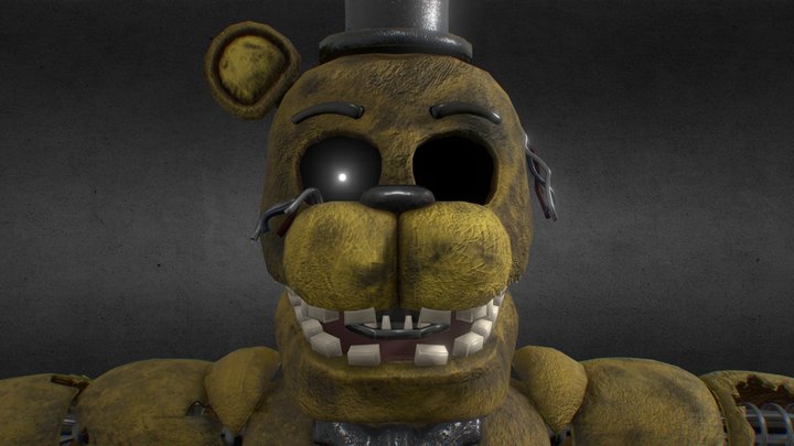 Withered Golden Freddy FNaF HW [MODEL EDIT] 3D Model