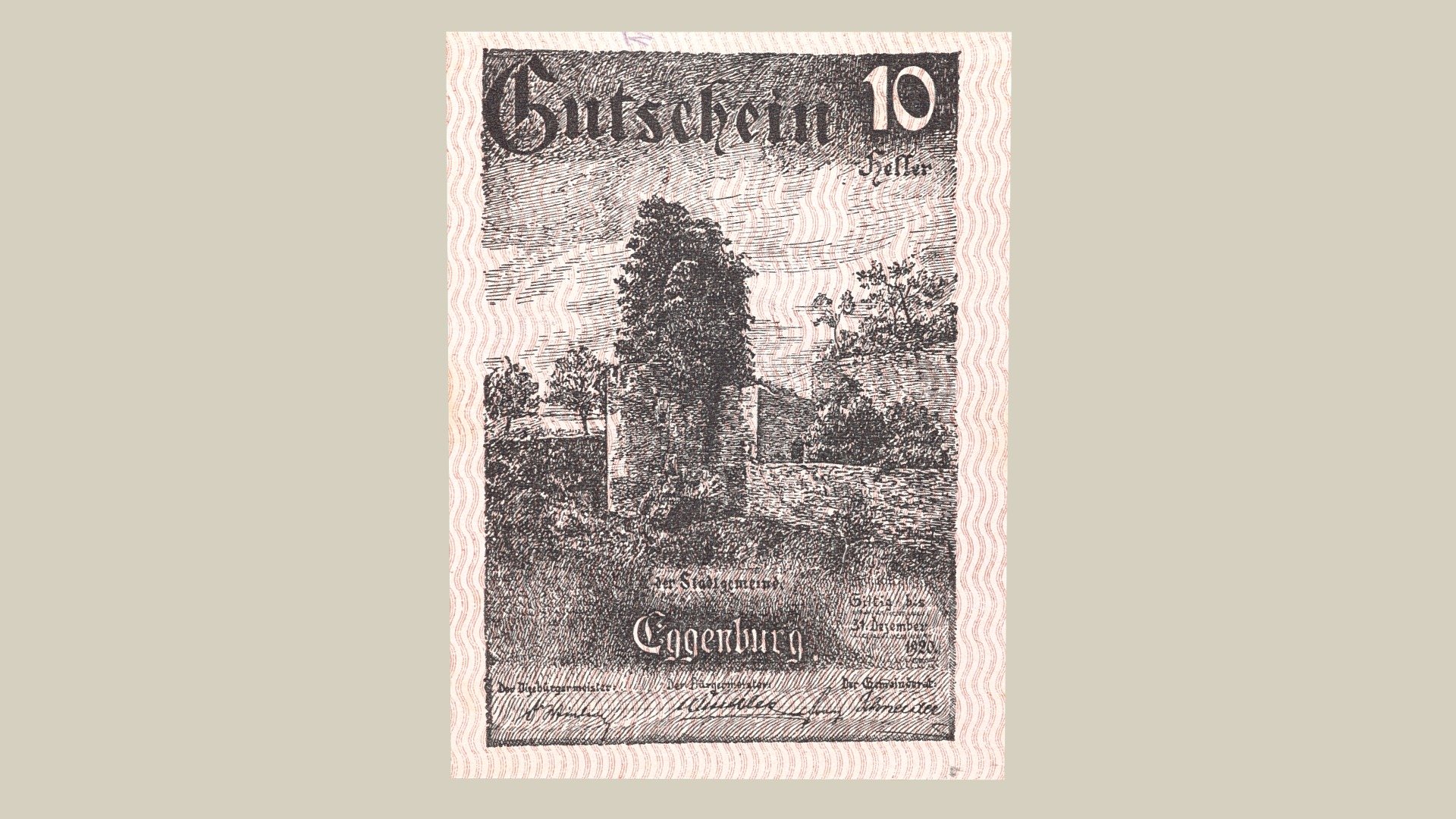Notgeld Eggenburg — Sketchfab embed 3D viewer