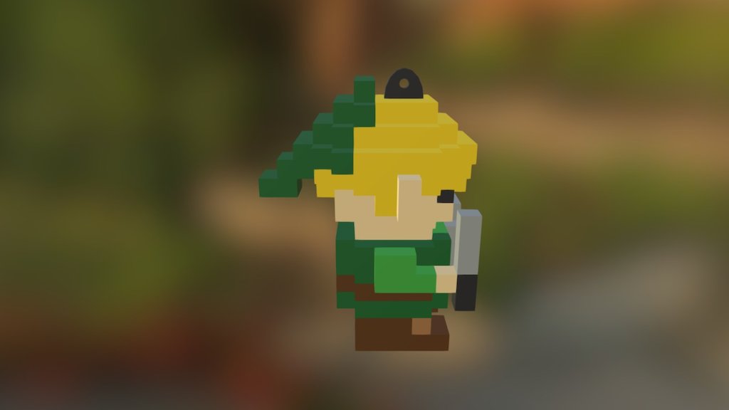 Voxel Link Keychain from TinkerCad