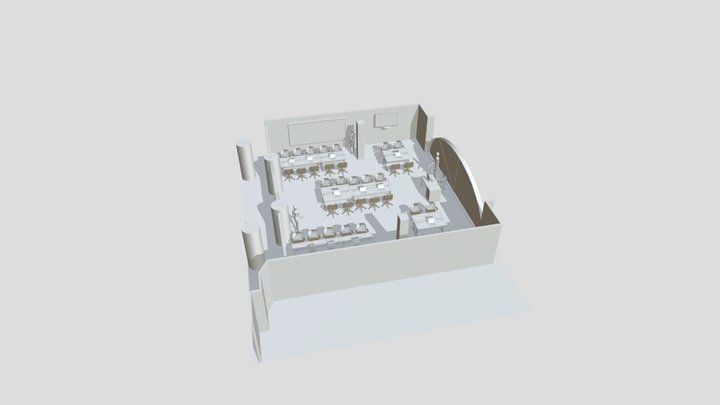 3f classroom f 3d 3D Model