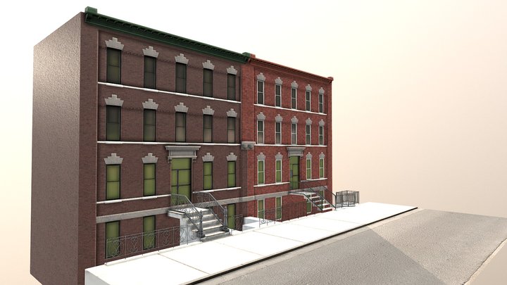 American street 3D Model