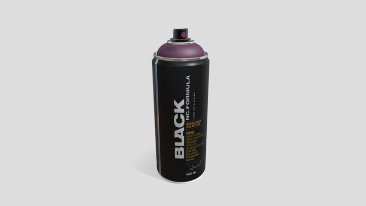 Montana Black Spray Can 3D Model