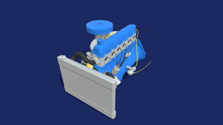 Ford Engine 221cc. 3D Model