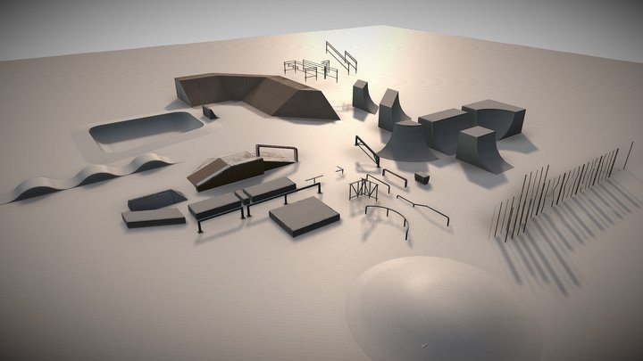 Skatepark Modules - Kit 3D Model