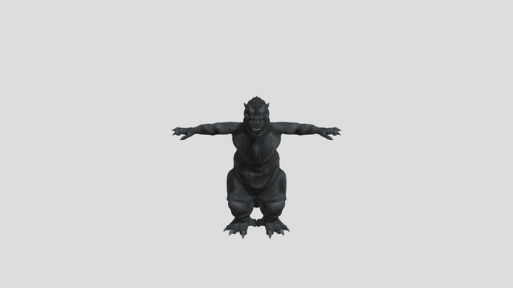 Godzilla 1954 Rigged and Animated Mixamo Pack 3D Model