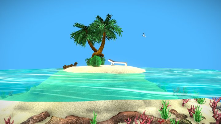 Tropical Island - Uni Summer Project 3D Model