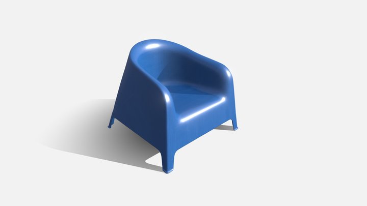 Plastic outdoor armchair 3D Model