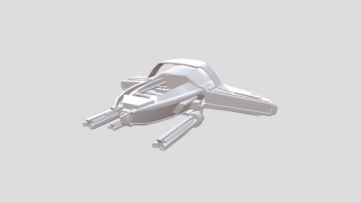 Spaceship Ready With UV (New) 3D Model