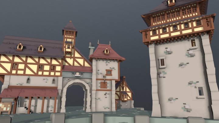 Small Town 3D Model