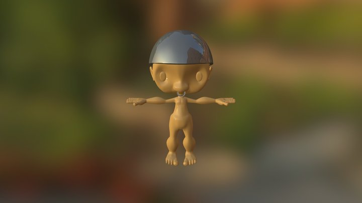Attempt 4 with hair 3D Model