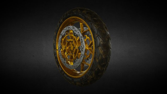 Motorcycle front tyre 3D Model