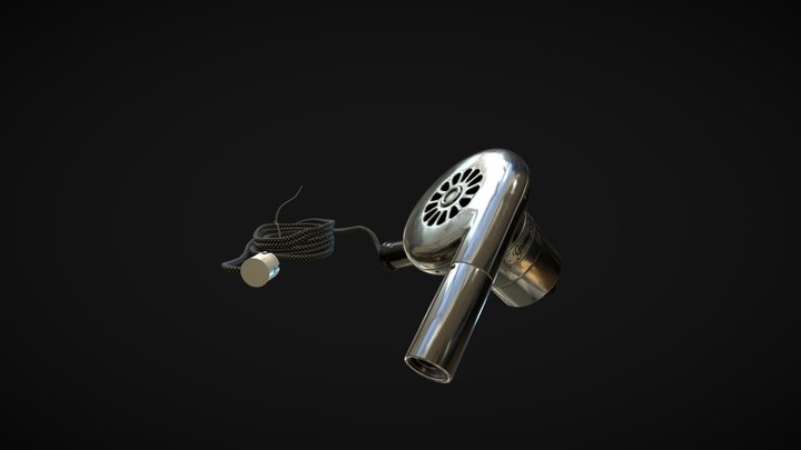 Vintage Hairdryer 3D Model