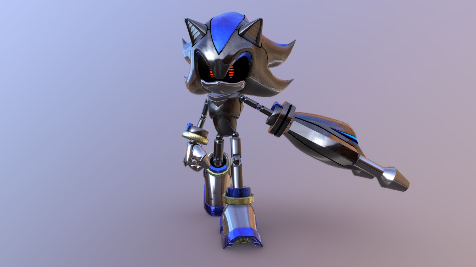 Shadow with a gun. (made in Blender.) : r/SonicTheHedgehog