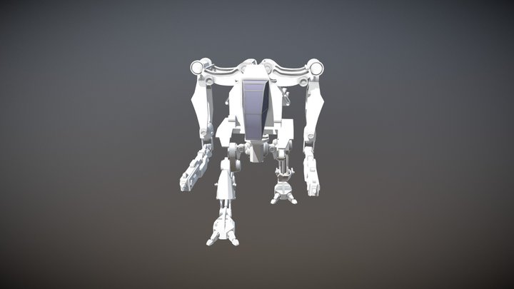 Mecha Unity @Walk Cycle 3D Model