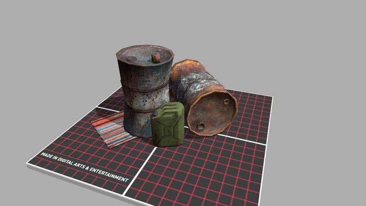 Rustborn - 3 Simple Props 3D Model