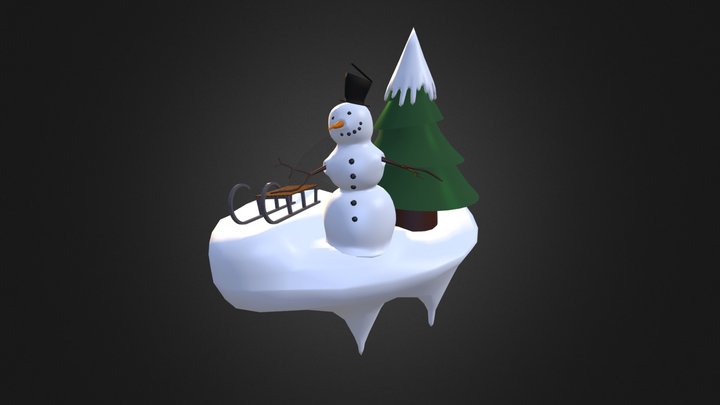 Winter Scene 3D Model