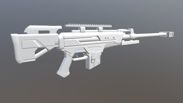 XCOM 2 Sniper Rifle 3D Model