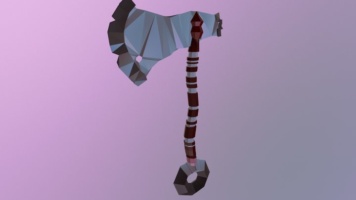 Hacha Low Poly 3D Model