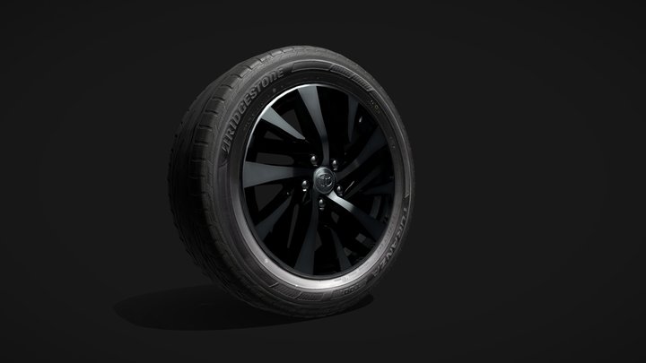 Innova Crysta Alloy wheel 3D Model