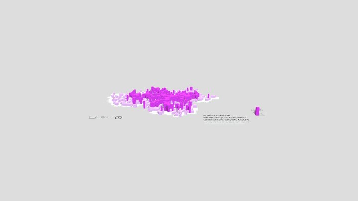 udział zabudowy w terenach zurbanizowanych 3D Model
