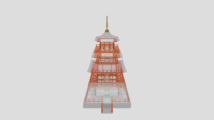 japanes tower 3D Model