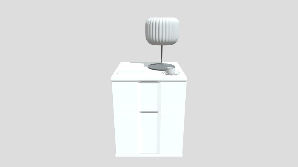 Bed Lamp On Bedside Table