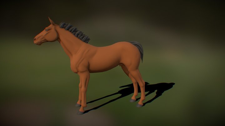 Horse (RIGGED ANIMATED) 3D Model