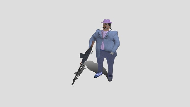 CT6035 3D Character Development - mafia man 3D Model